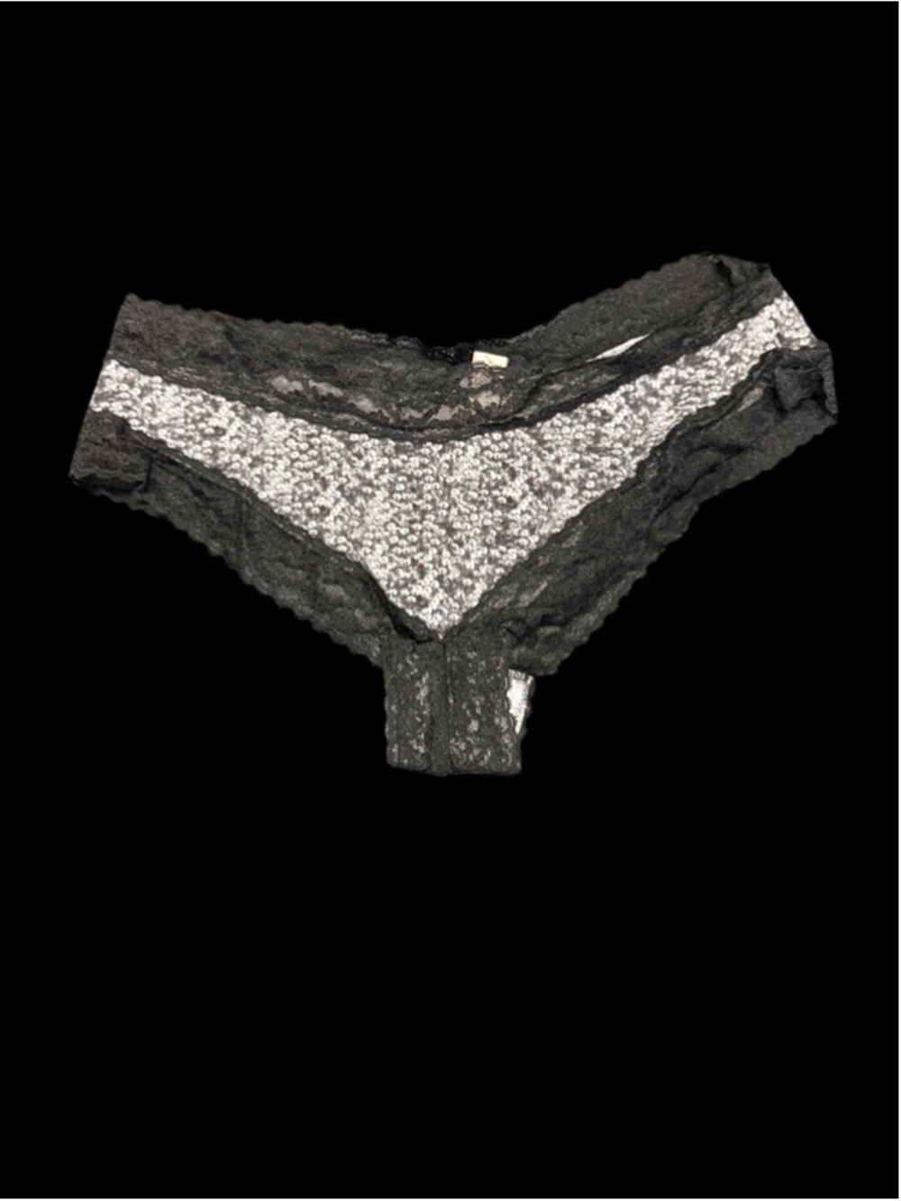 Women's Victoria's Secret Cheeky Panties L Black White